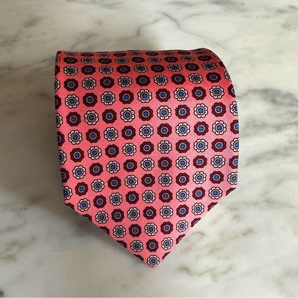 NWT Thomas Pink Tie with Flowers 🌸👔
